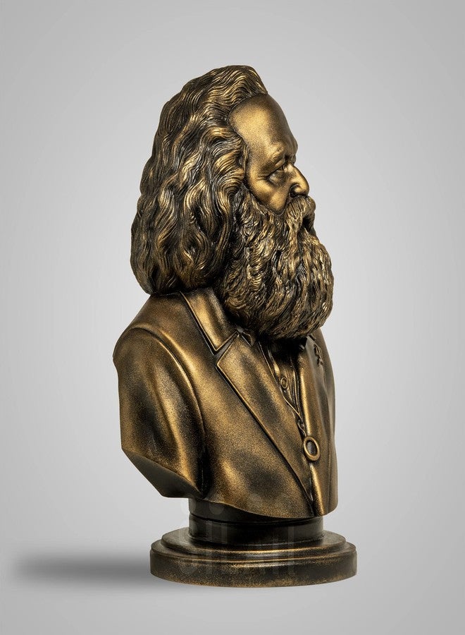SILAII Karl Marx Sculpture - Handmade Statue for Home Decor and Gift - Collectible Figurine (Antique Bronze, 5 Inch) - Image 4